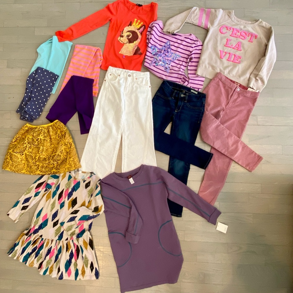 The ultimate capsule wardrobe! girls size 8-lot of 13 pieces NO WHITE PANTS